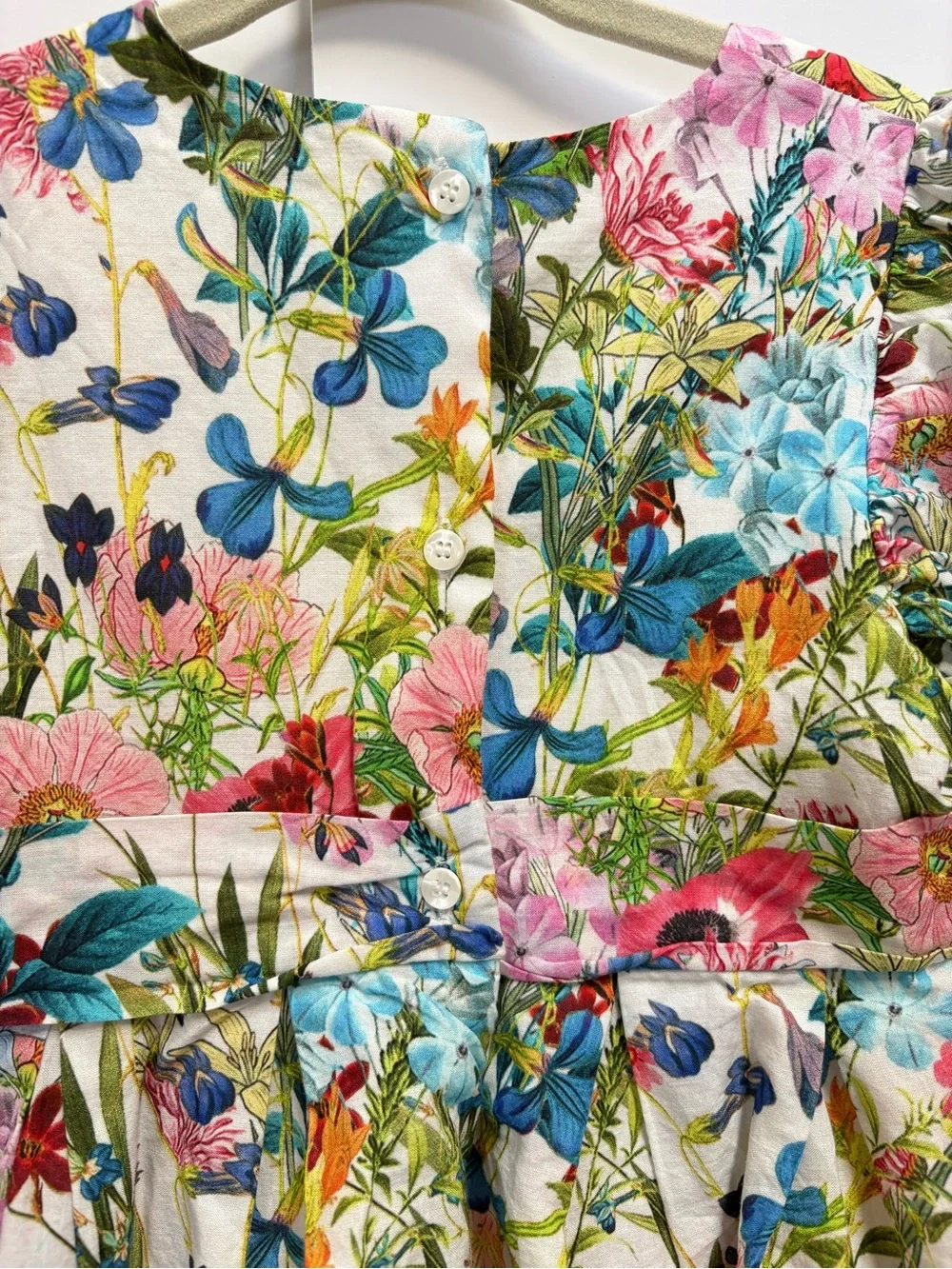 next Baby Multicolor Floral Puff Sleeve Dress 1 1/2-2 Yrs
